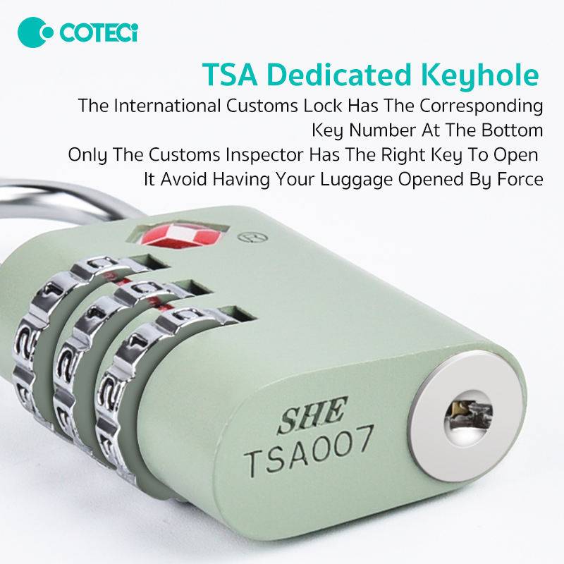 Coteci TR-001 Zinc Alloy TSA-Approved 3-Digit Combination Lock