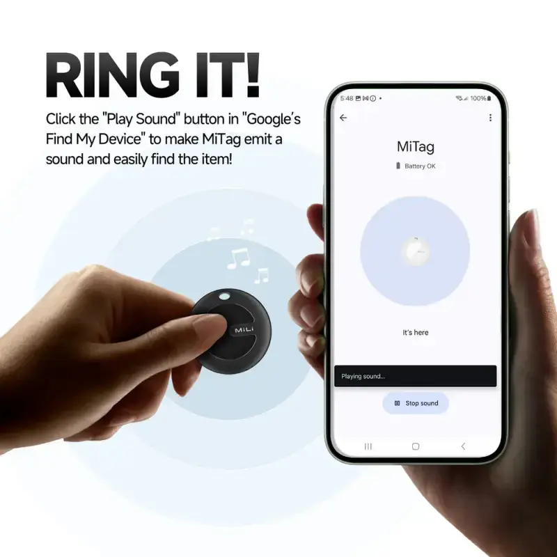 MiLi MiTag Go Smart Bluetooth Location Tracker for Android Devices