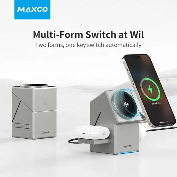 MAXCO MW11 Geometry Series 3-in-1 Wireless Charger MAXCO MW11 Geometry Series 3-in-1 Wireless Charger