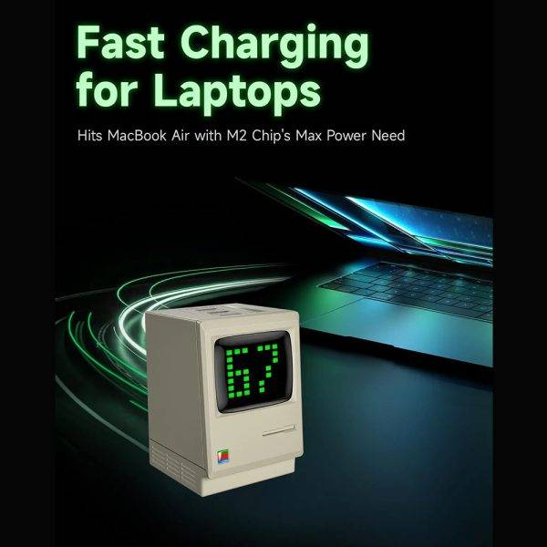 SHARGE Retro Foldable 67W GaN Fast Charger with 3 USB-C Ports 