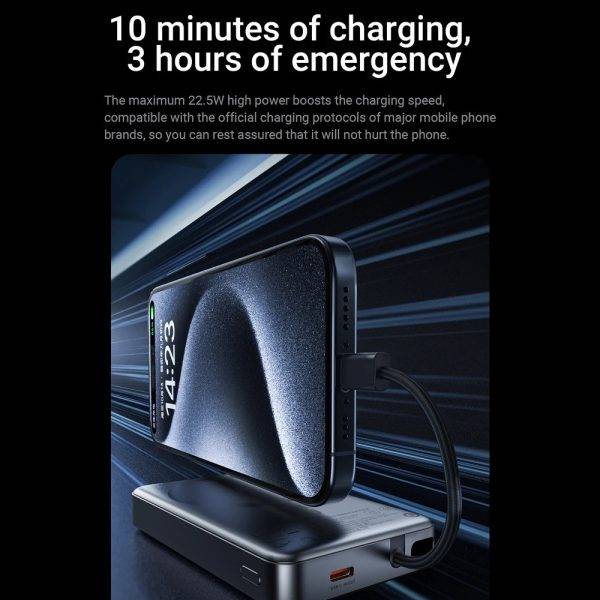 ACEFAST M18 PD22.5W power bank 10000mAh with wireless charging and cable
