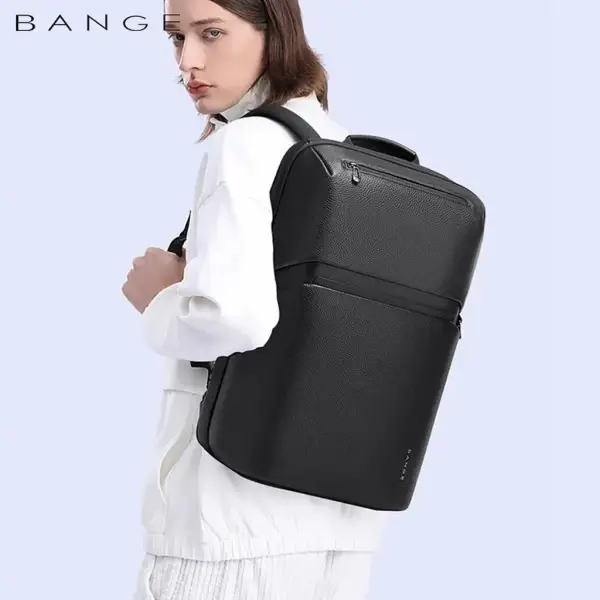  Bange BG-6625 Where Luxury Meets Security  Leather Anti Theft Backpack (Super Light)