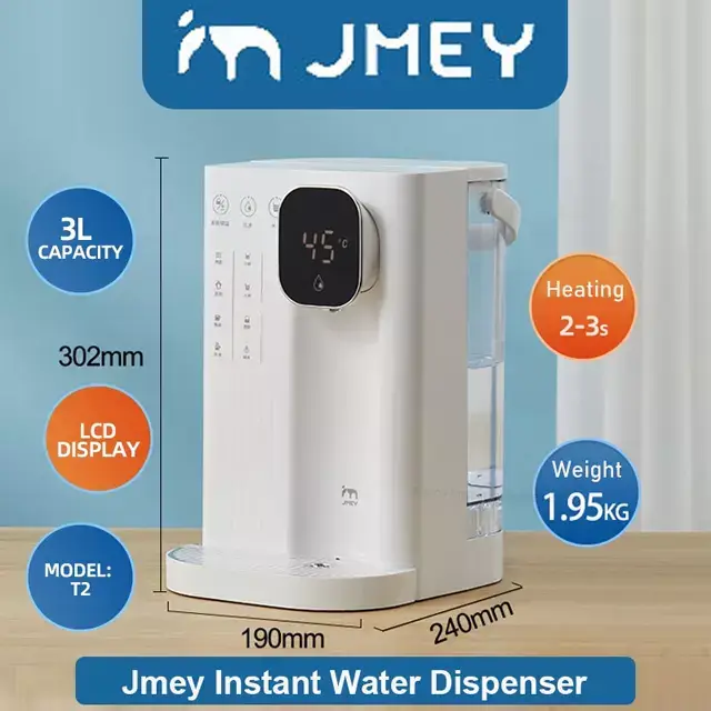 Xiaomi JMEY T2 Digital Hot & Cold Water Dispenser 3L LCD Electric Kettle with Automatic Temperature Control