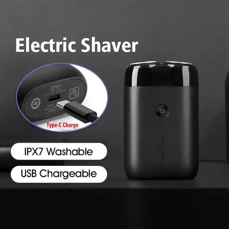 Xiaomi MIJIA S100 Dual-Blade Electric Shaver USB Rechargeable Rotary Razor for Men