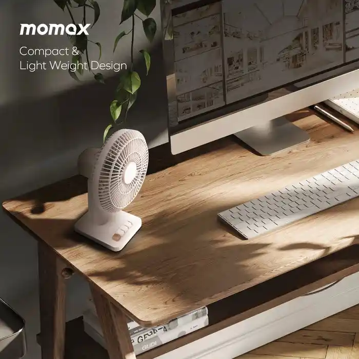 Momax 1°Pod Ultra-Quiet Mini Desktop Wireless Fan