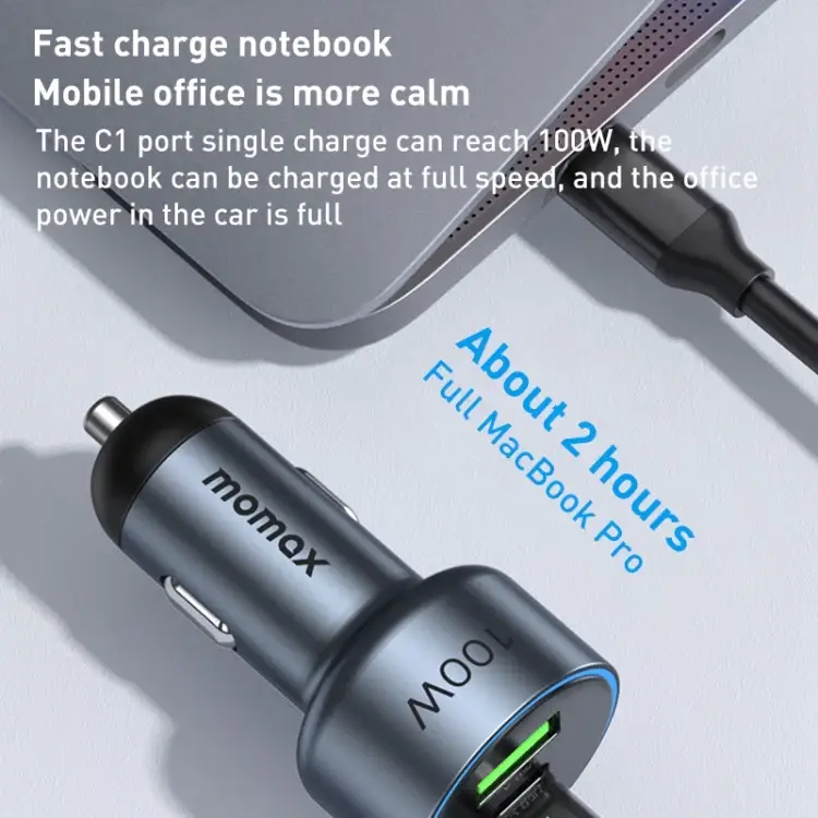 Momax UC17 MoVe 100W Triple-Port Fast Car Charger