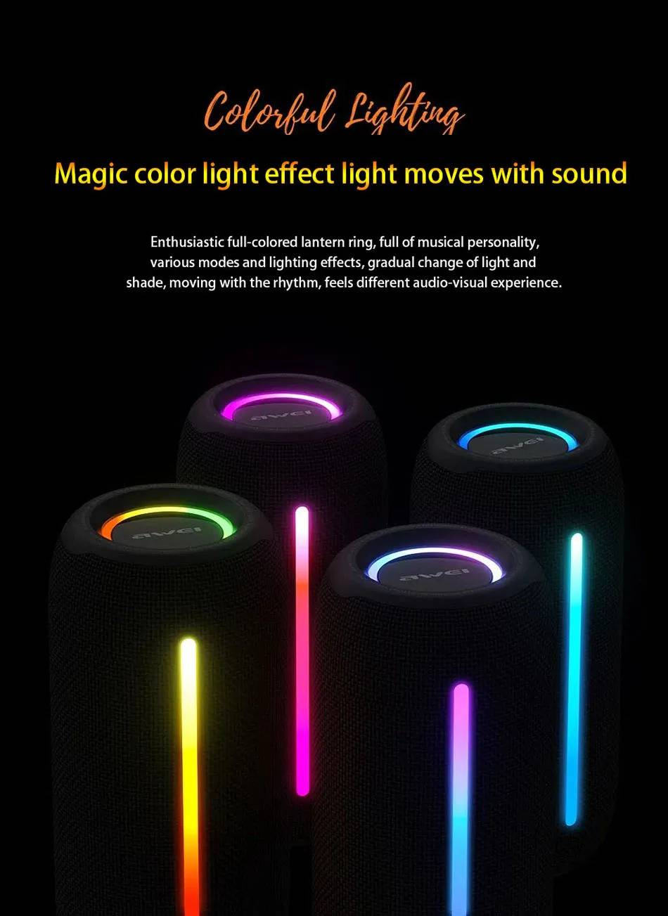 Awei Y788 Colorful Sound with RGB Lights Bluetooth Speaker