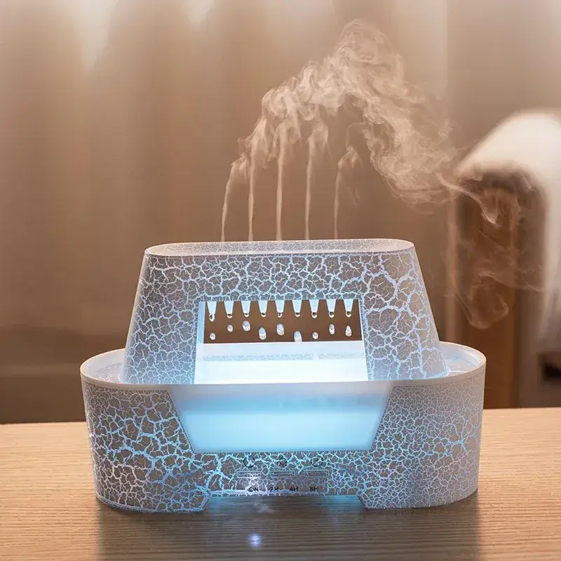 Raindrop Air Humidifier Aromatherapy Diffuser Remote Control with Colorful Lamp