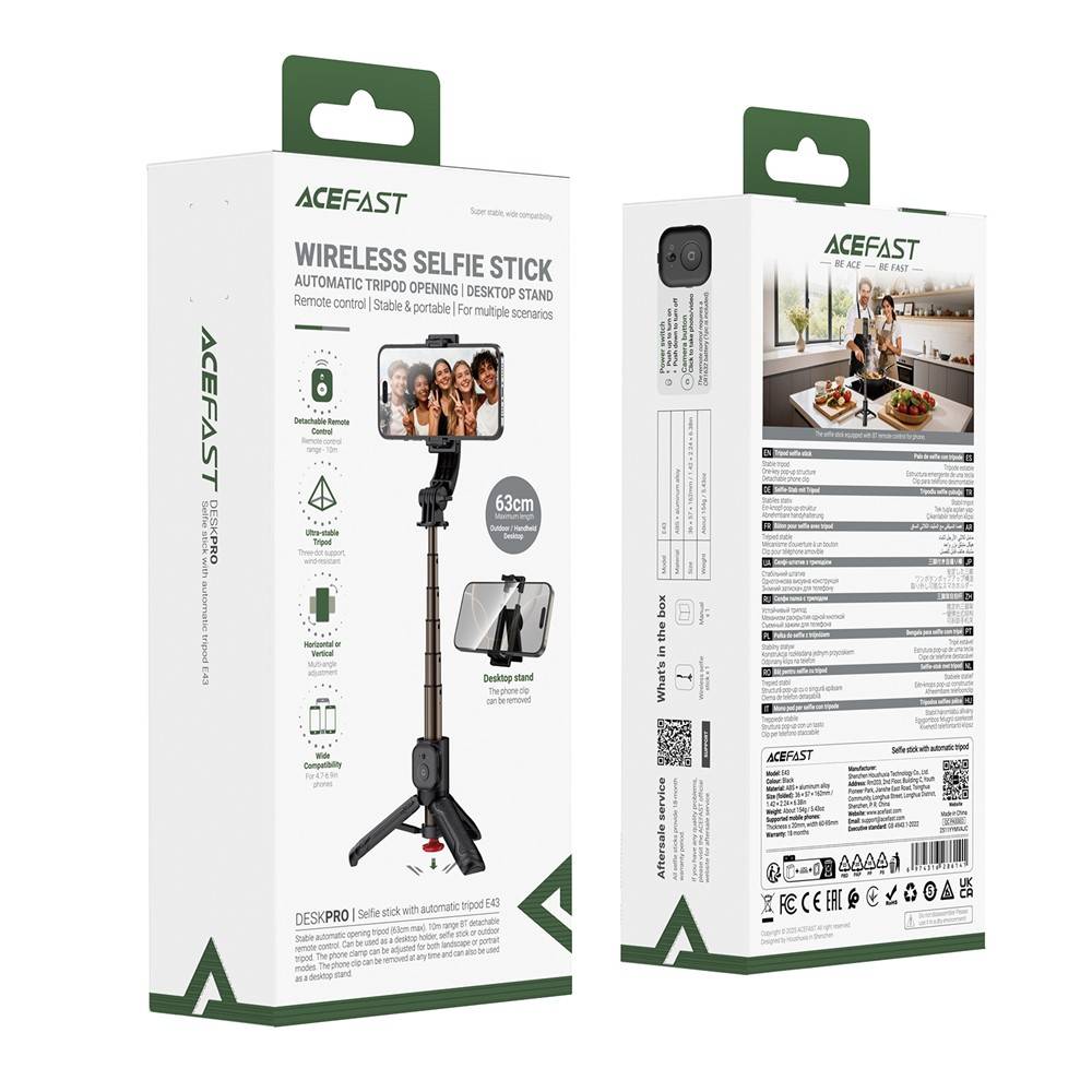 ACEFAST E43 Selfie Stick with Automatic Tripod