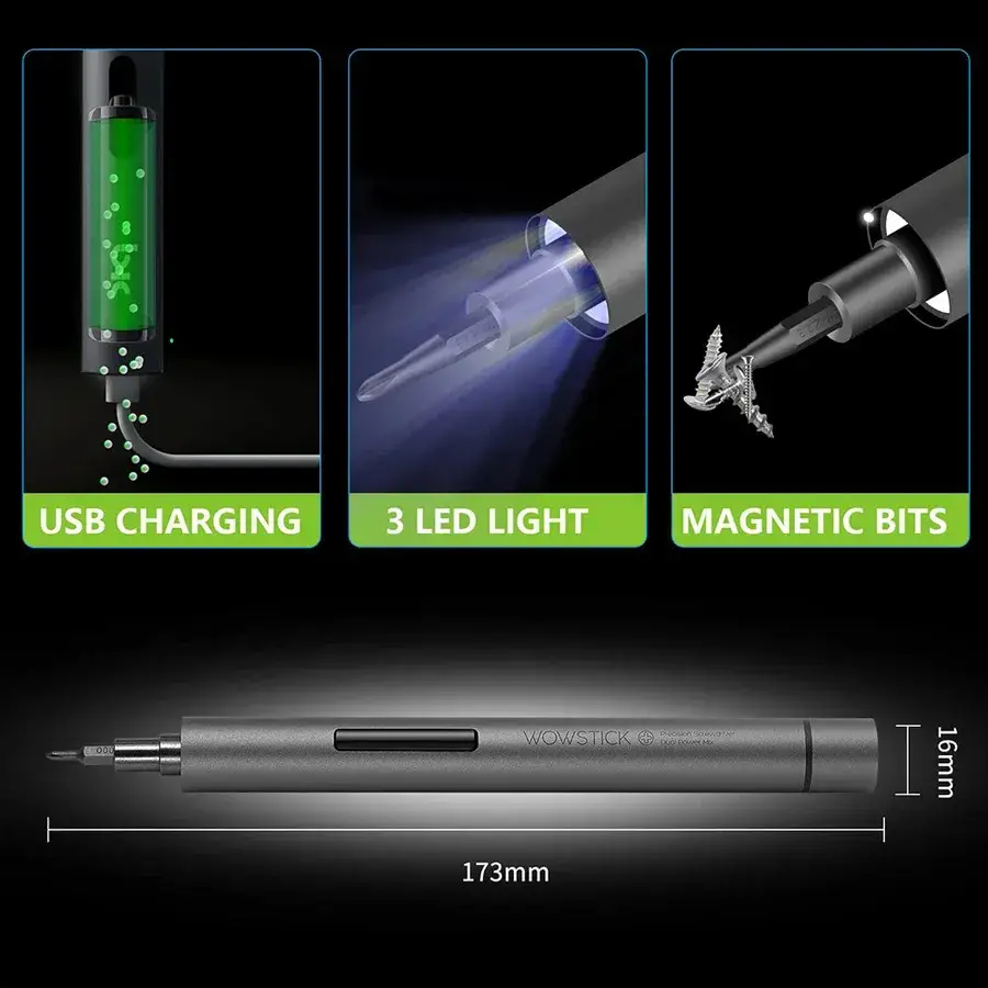 XIAOMI Wowstick 1F Pro 64-in-1 Cordless Electric Screwdriver Kit with LED Light