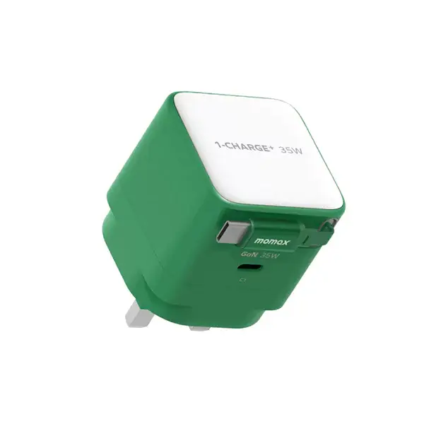 Momax 1-Charge+ 35W GaN Fast Charger with Retractable Cable US Plug