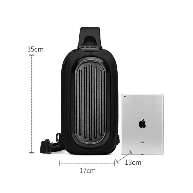 Ozuko 9562 Men's Stylish Waterproof Anti-Theft Crossbody Chest Bag