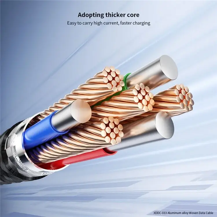 XUNDD XDDC-033 1m 60W USB-C to USB-C Aluminum Alloy Braided Fast Charging Data Cable