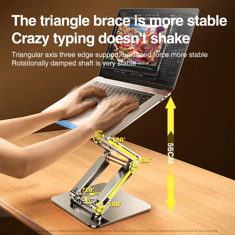 RTAKO RS-CP84 Adjustable Laptop Stand with 360° Rotating Base