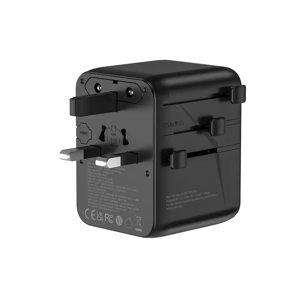 WiWU Wi-UA010 Aramid Fiber Warrior 45W GaN Universal Adapter