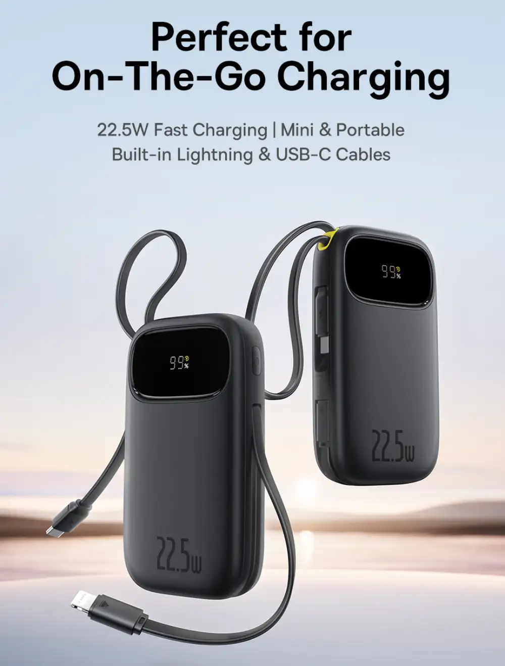 Baseus FC31 EnerFill 20000mAh 22.5W Power Bank with Digital Display & Built-in Type-C