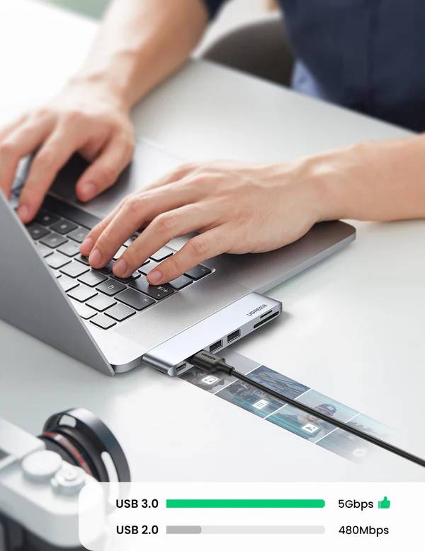 UGREEN CM251 6-in-1 Dual USB-C Hub for MacBook Pro & MacBook Air 60560
