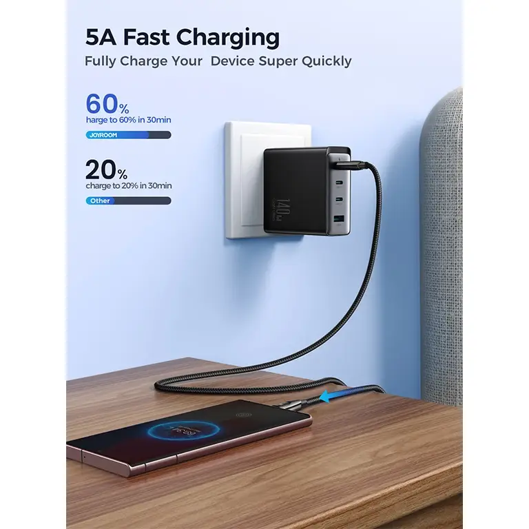 JOYROOM SA31-CC5 240W Type-C to Type-C Fast Charging & Data Cable