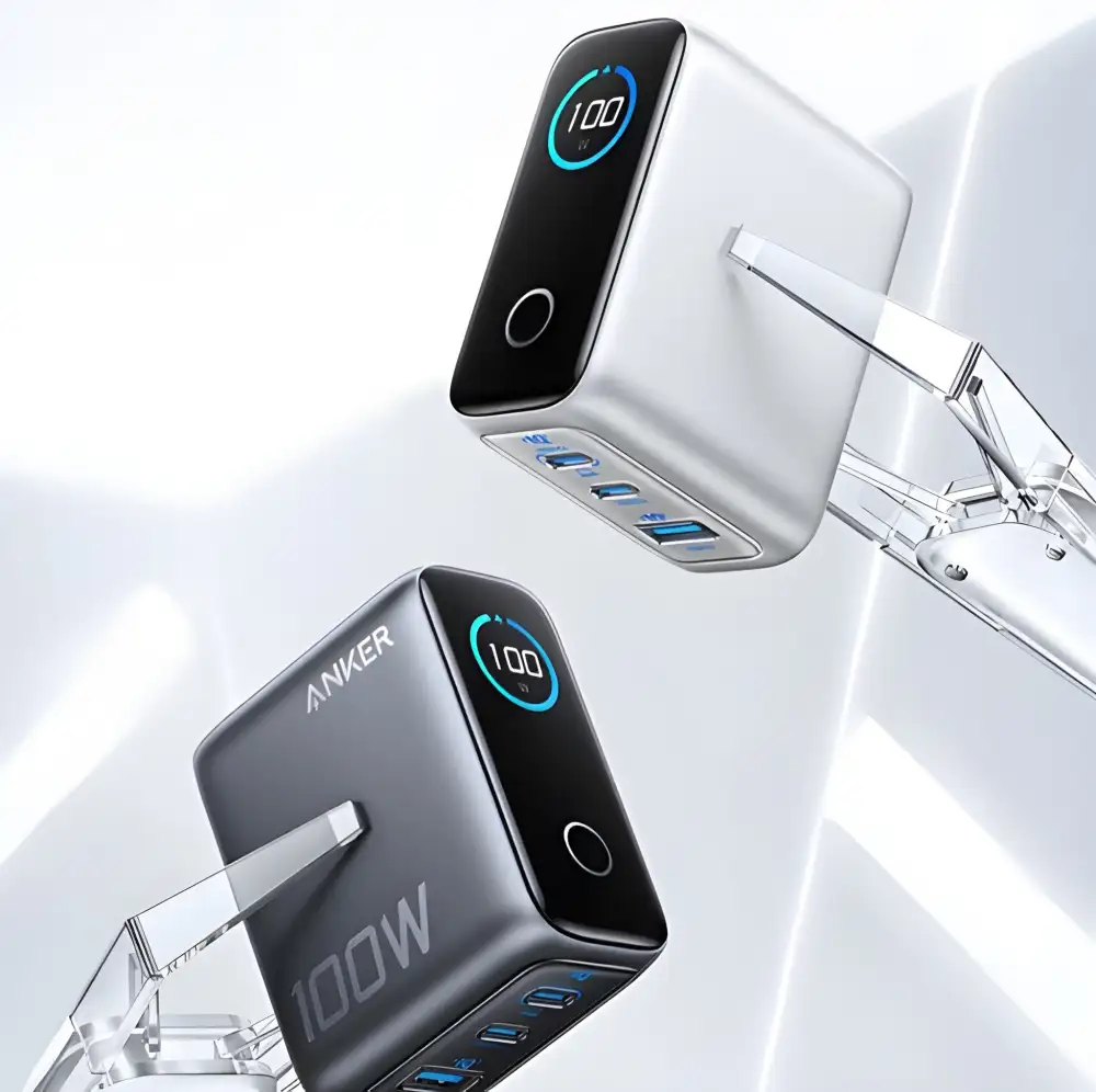 Anker 100W Smart Display Charger Lite Triple-Port Fast Charging Station
