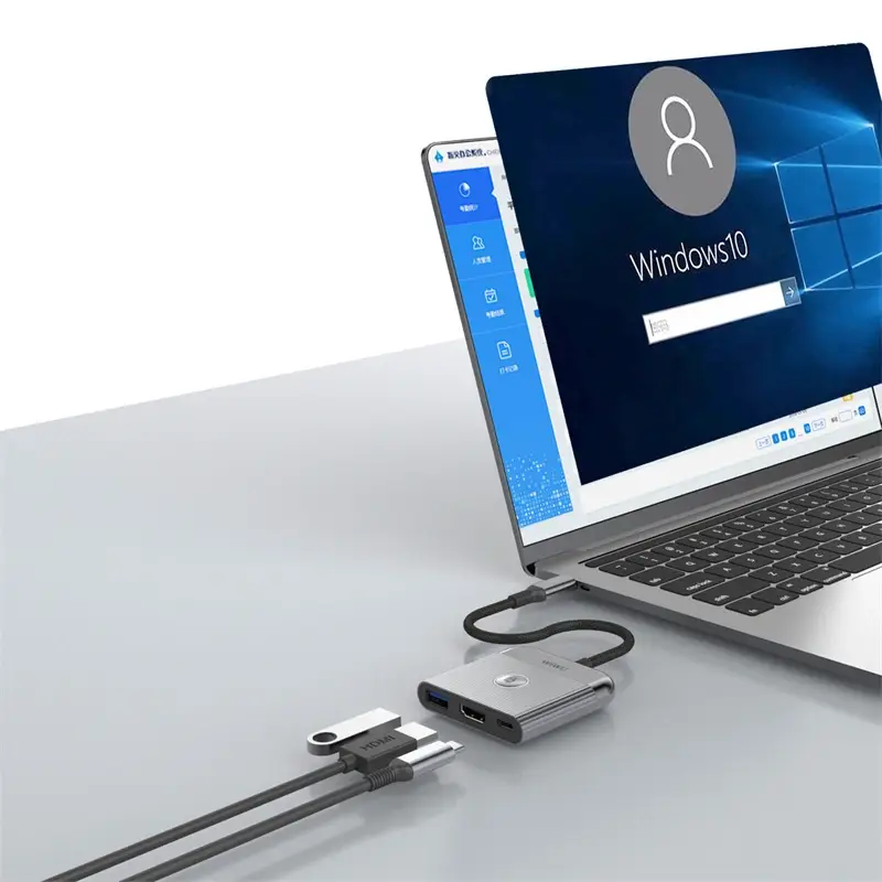 WiWU HB002 3-in-1 Travel USB-C Hub and Docking Station