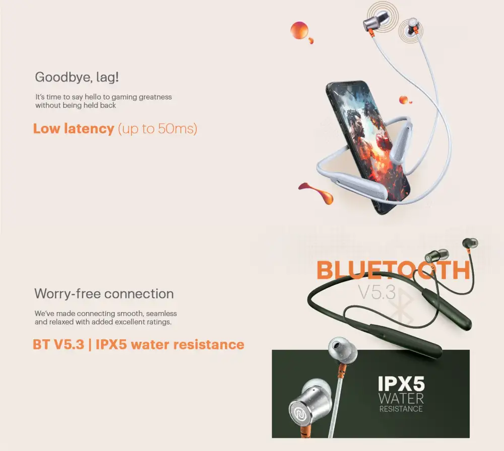 Noise Airwave Wireless Bluetooth Neckband In-Ear Earphones