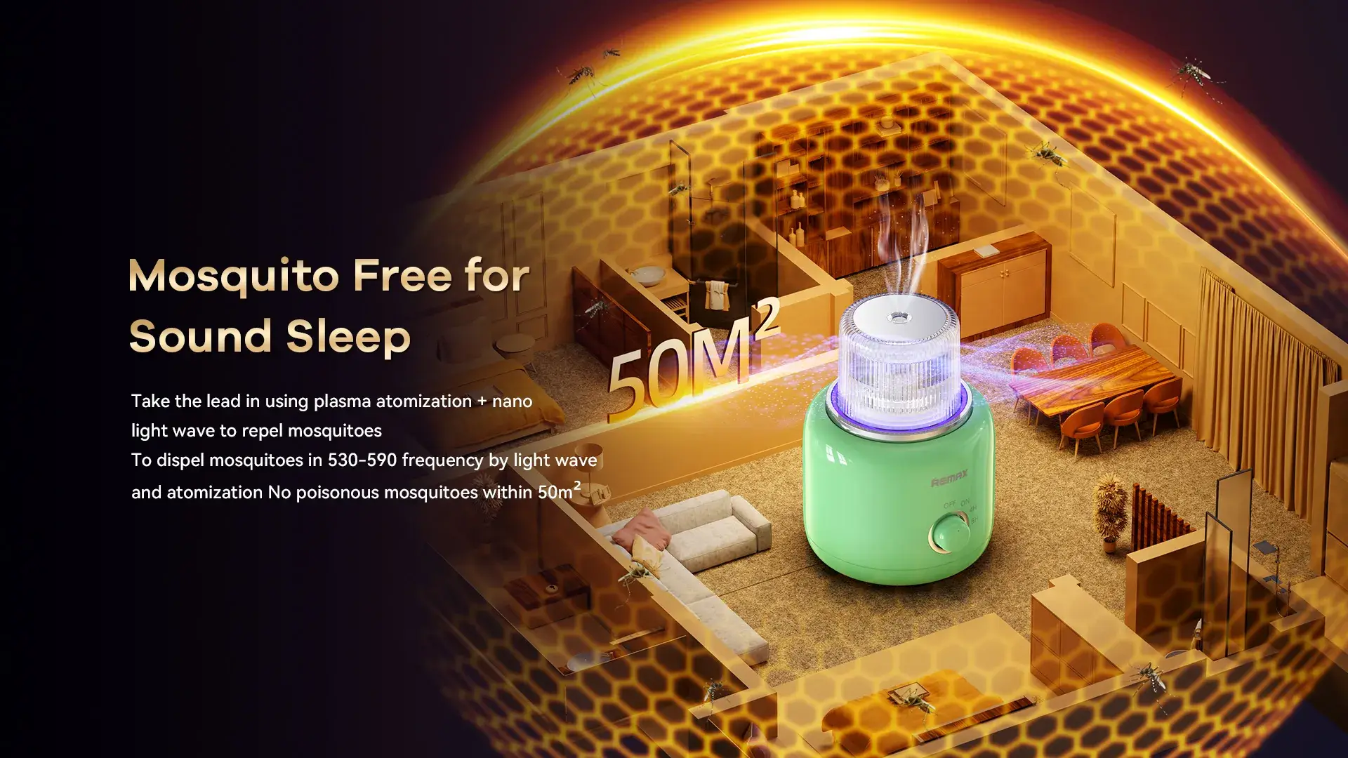 REMAX MC-1 Electric Mosquito Repellent with 1500mAh Battery and 4.2W Power Output