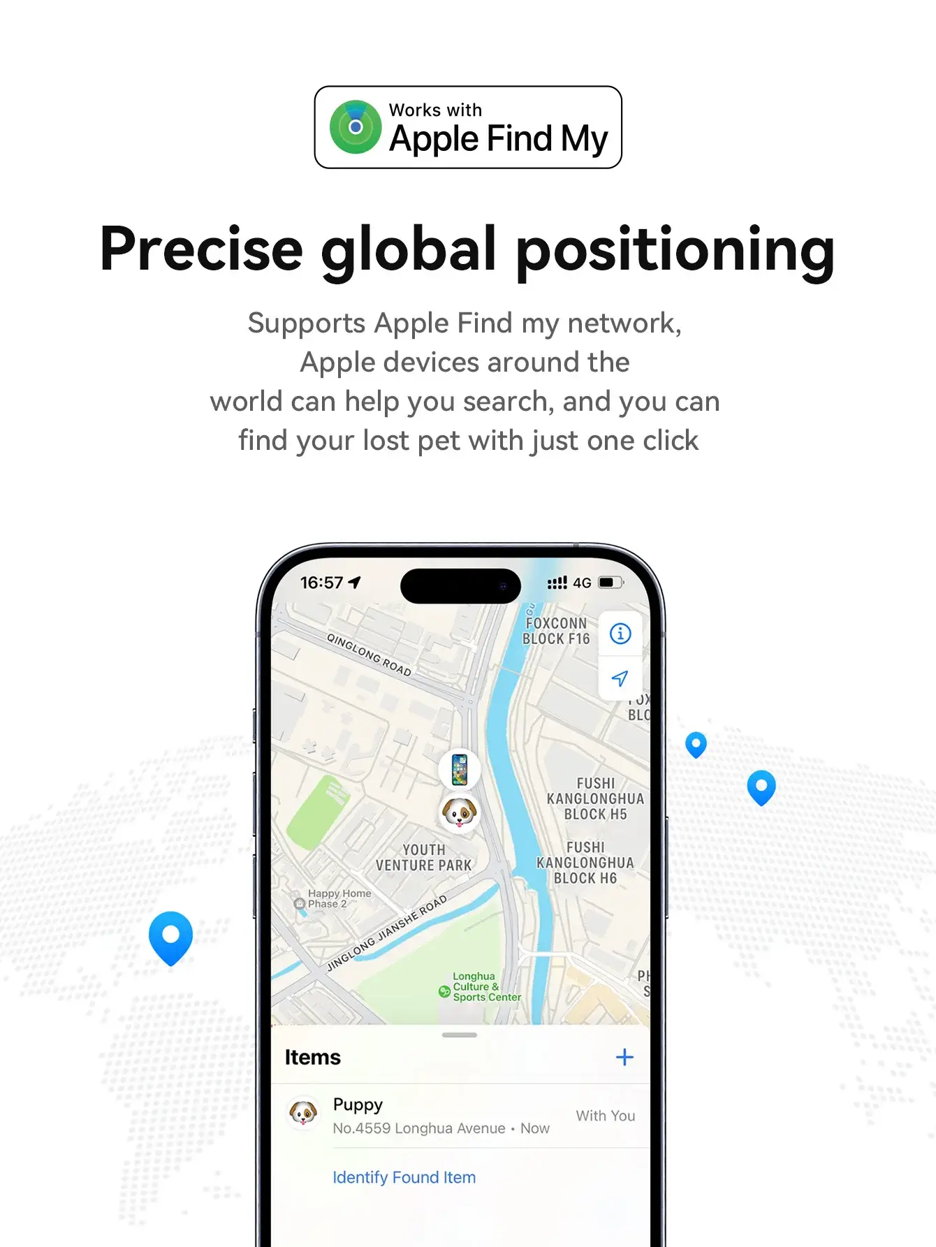 Hoco E91C Smart Pet Tracker Anti-Lost Device Compatible with Apple