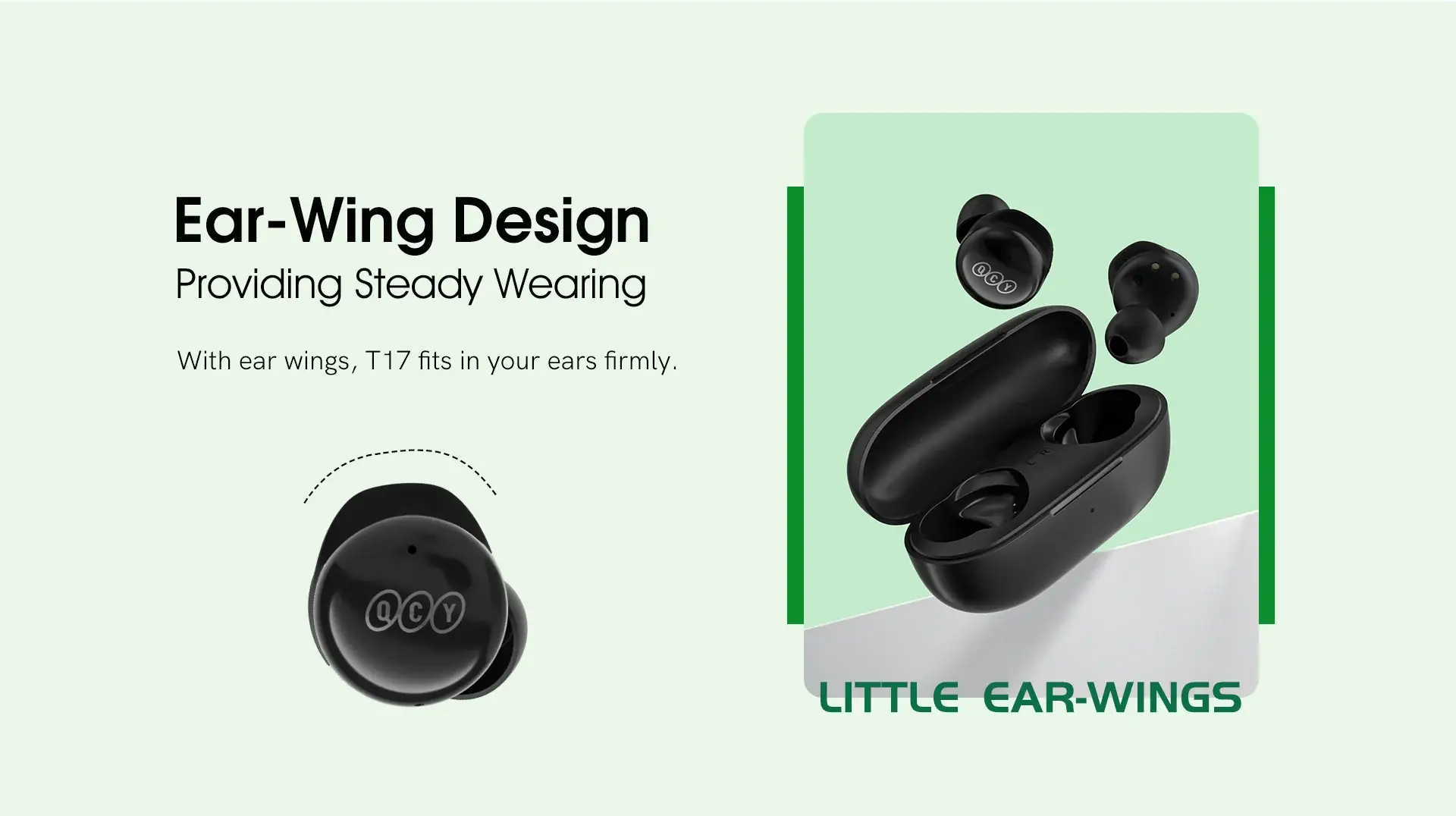 QCY T17 ENC True Wireless Earbuds with Environmental Noise Cancellation