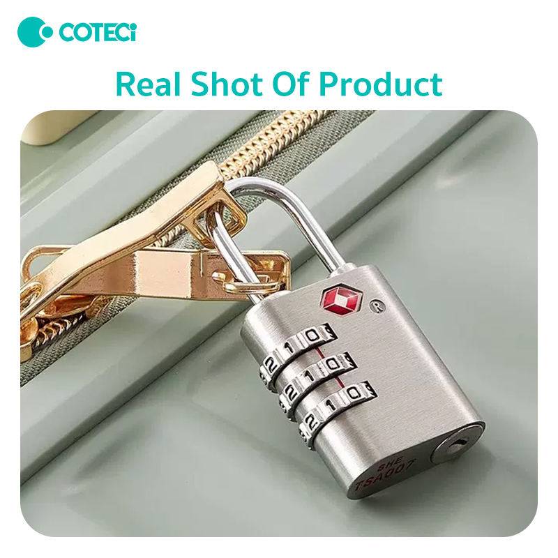 Coteci TR-001 Zinc Alloy TSA-Approved 3-Digit Combination Lock