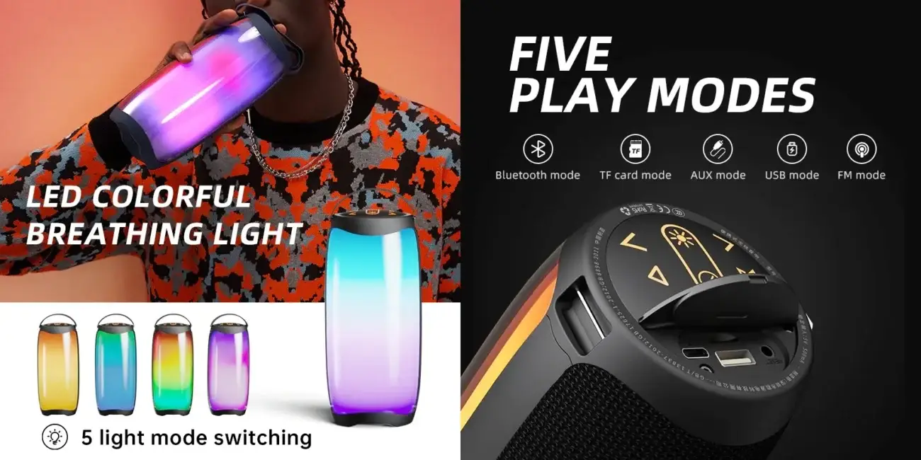 Sanag V10S PRO LED Dynamic Light TWS Bluetooth Speaker