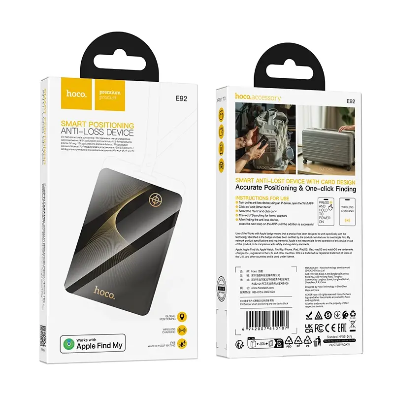 HOCO E92 Smart Bluetooth Tracker Find My Anti-Lost Device Tag