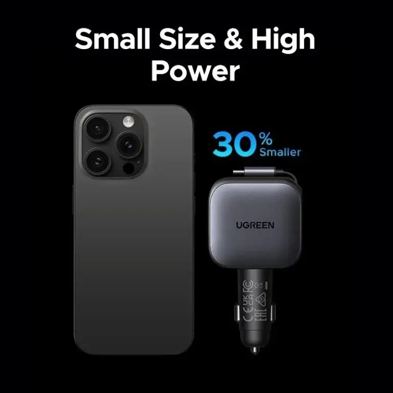 UGREEN 60W/90W/145W High-Power Car Charger with Fast Charging Support