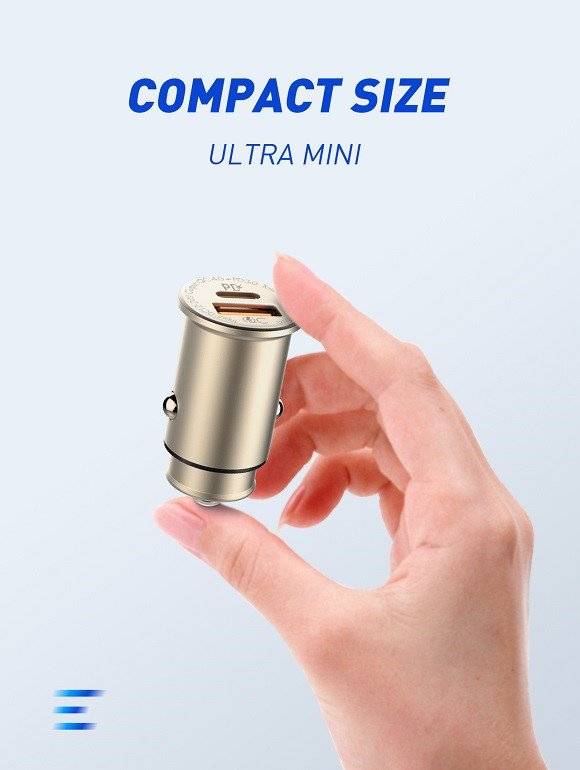LDNIO C506Q 30W Ultra Mini Zinc Alloy Shell Car Charger