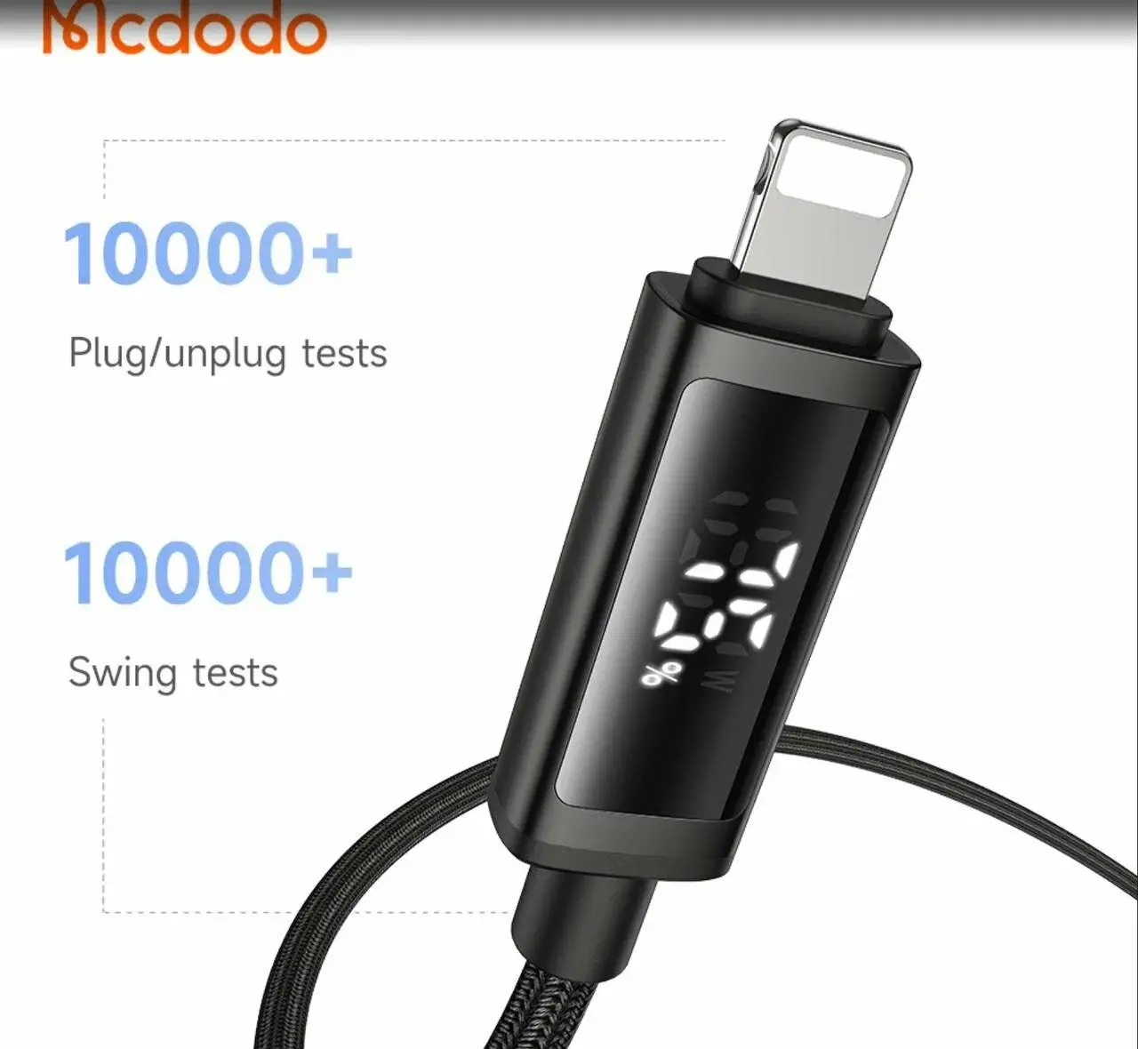 Mcdodo CA-7990 Type-C to Lightning 36W Fast Charging Cable with Dual LED Display 1.2m