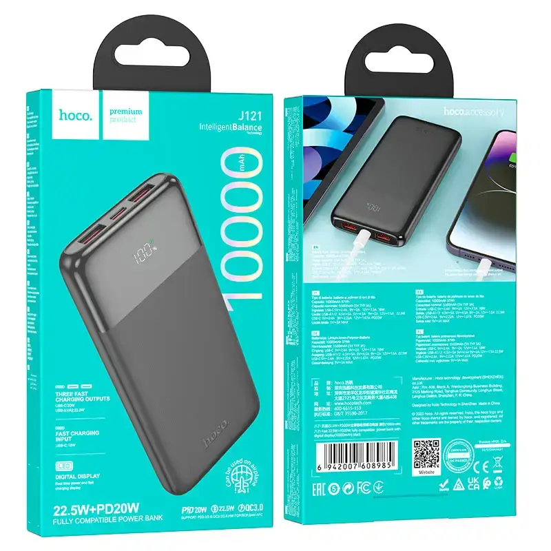 Hoco J121 10000mAh 22.5W Fast Charging Power Bank