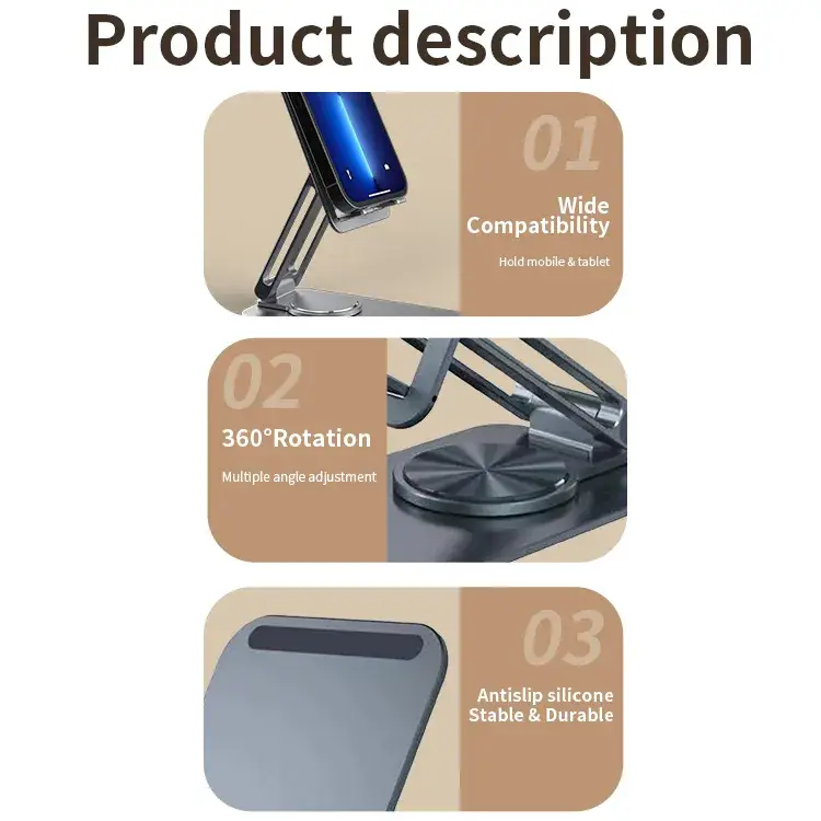 Jmary MK-60 Portable Folding Desktop Tablet & Smartphone Holder