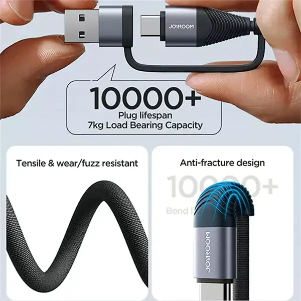 JOYROOM SA37-2T2 60W 4-in-1 Fast Charging & Data Cable 1.2 Meter
