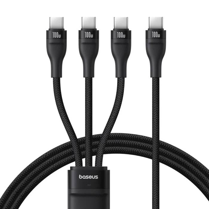 Baseus Flash Series III 3-in-1 Fast Charging Cable Type-C to C+C+C 100W PD 1.5m