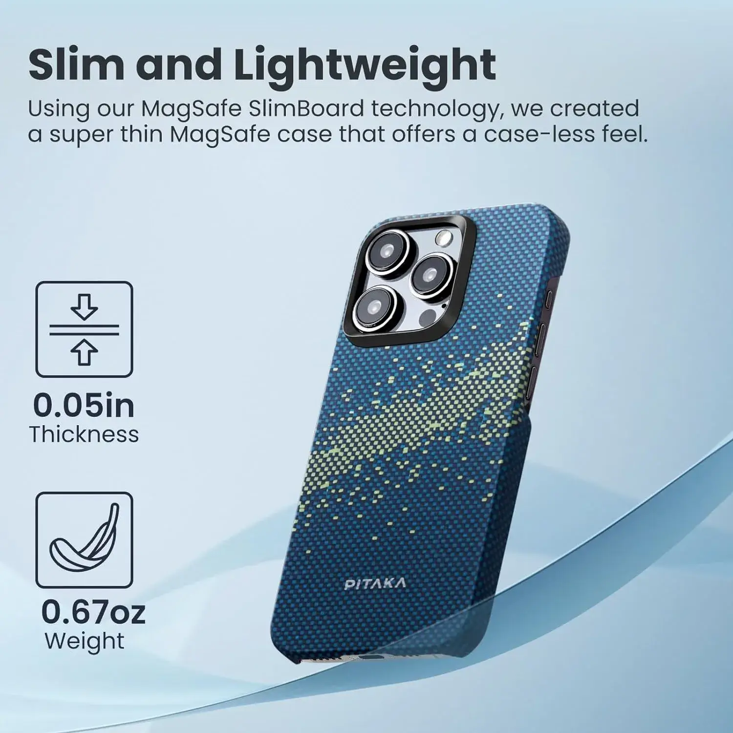 PITAKA StarPeak MagEZ Case 4 for iPhone 15 Pro Max -1500D(Milk Way Galaxy)