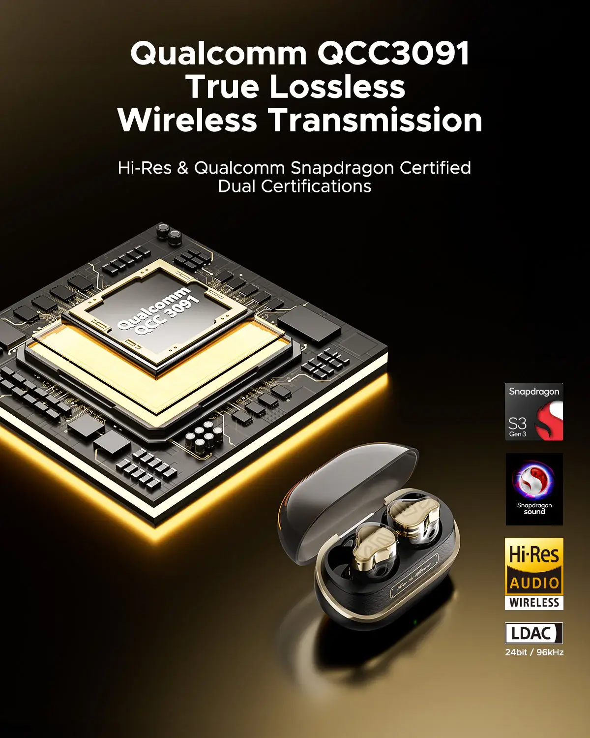 SoundPEATS H3 Hi-Res True Wireless Bluetooth Earbuds