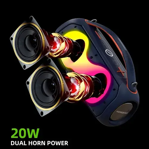 Hopestar H65 Portable Bluetooth Speaker with RGB LED Lighting 