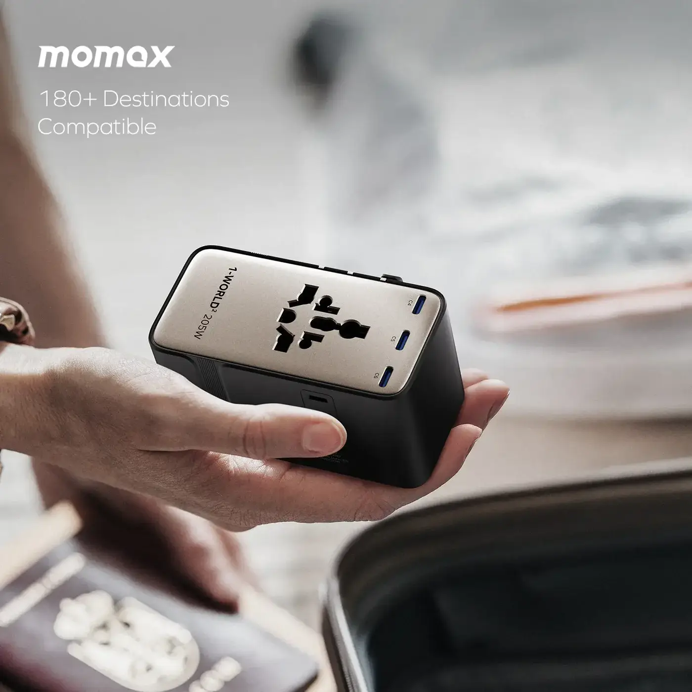 Momax UA28 1-World2 205W 7-Port Dual AC Travel Adapter