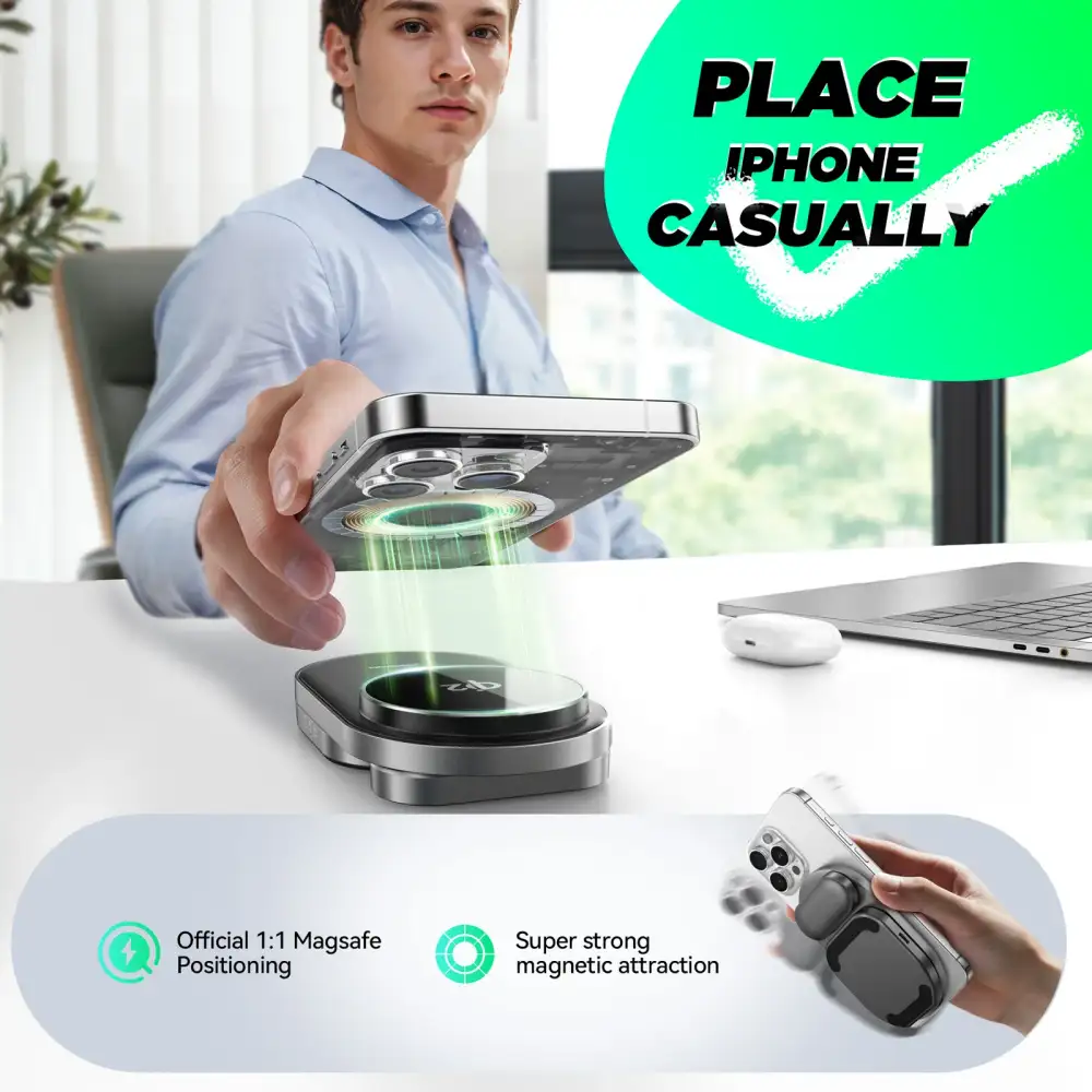 JOYROOM JR-W17 15W 3-in-1 Magnetic Wireless Charging Station
