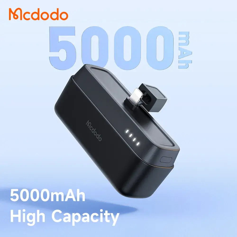 Mcdodo 628 Mini 5000mAh Power Bank with 20W PD Fast Charging & Foldable Stand for iPhone