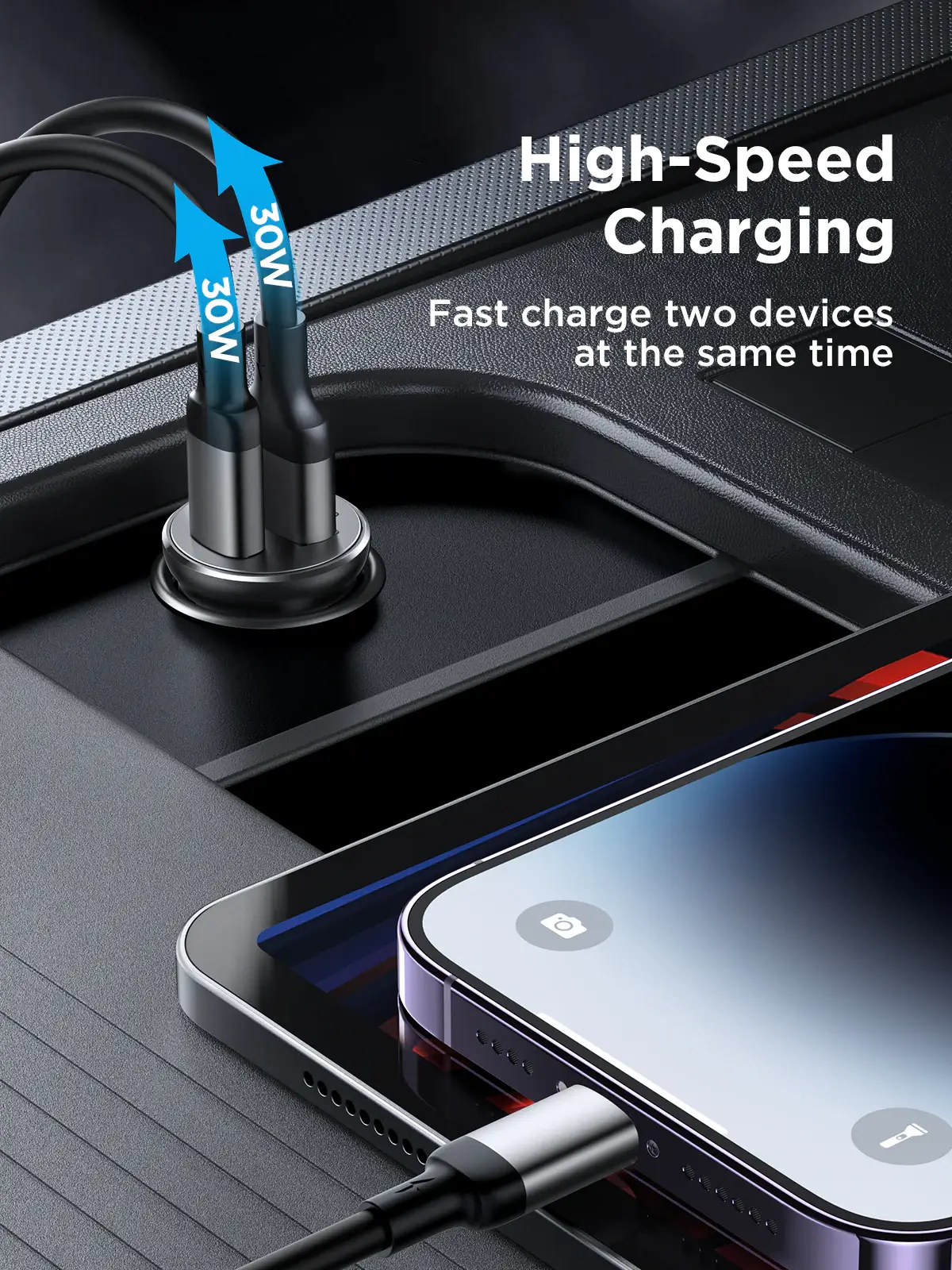 JOYROOM JR-CCN06 30W 2-Port Mini Metal Car Charger