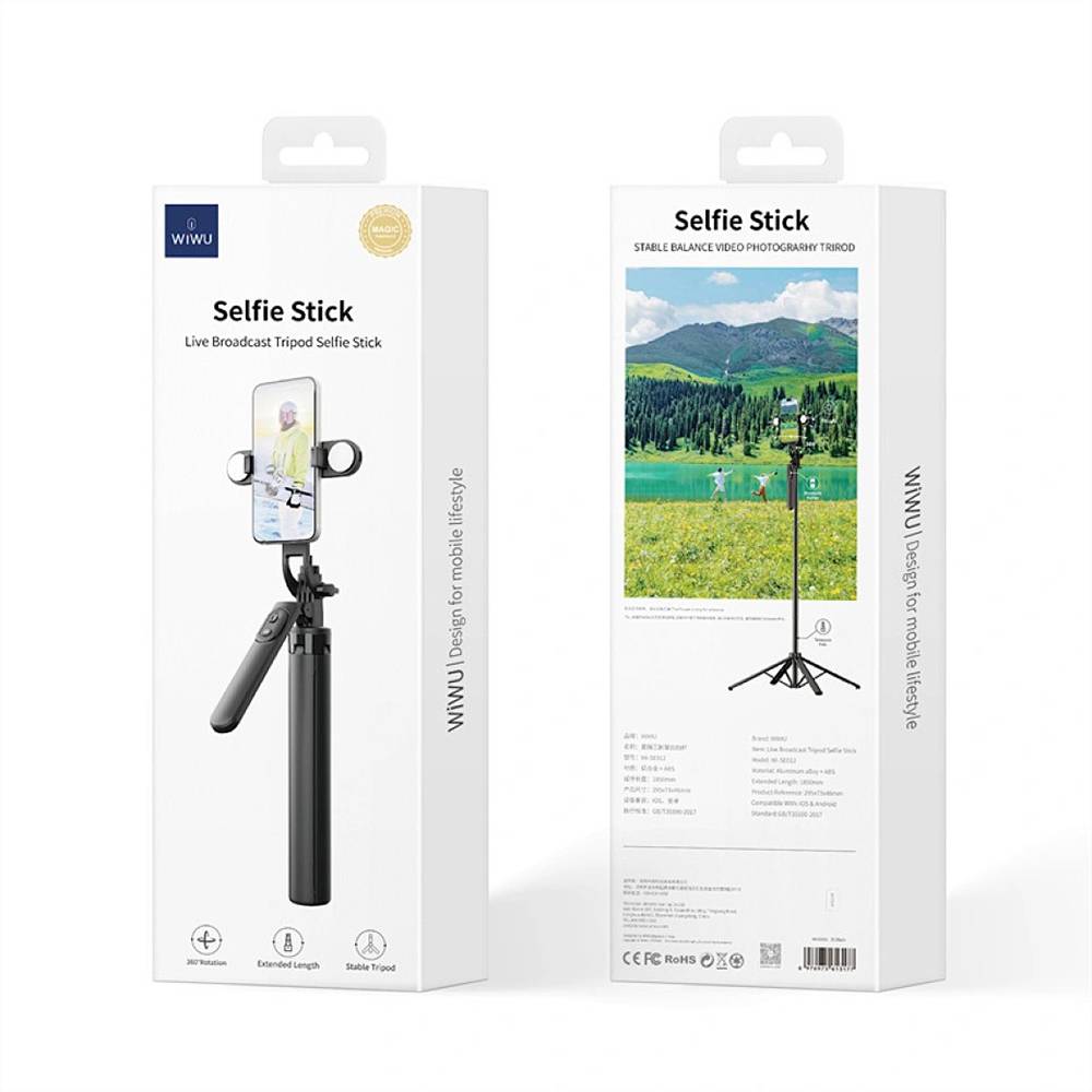 WiWU WI-SE012 Live Broadcast Tripod Selfie Stick