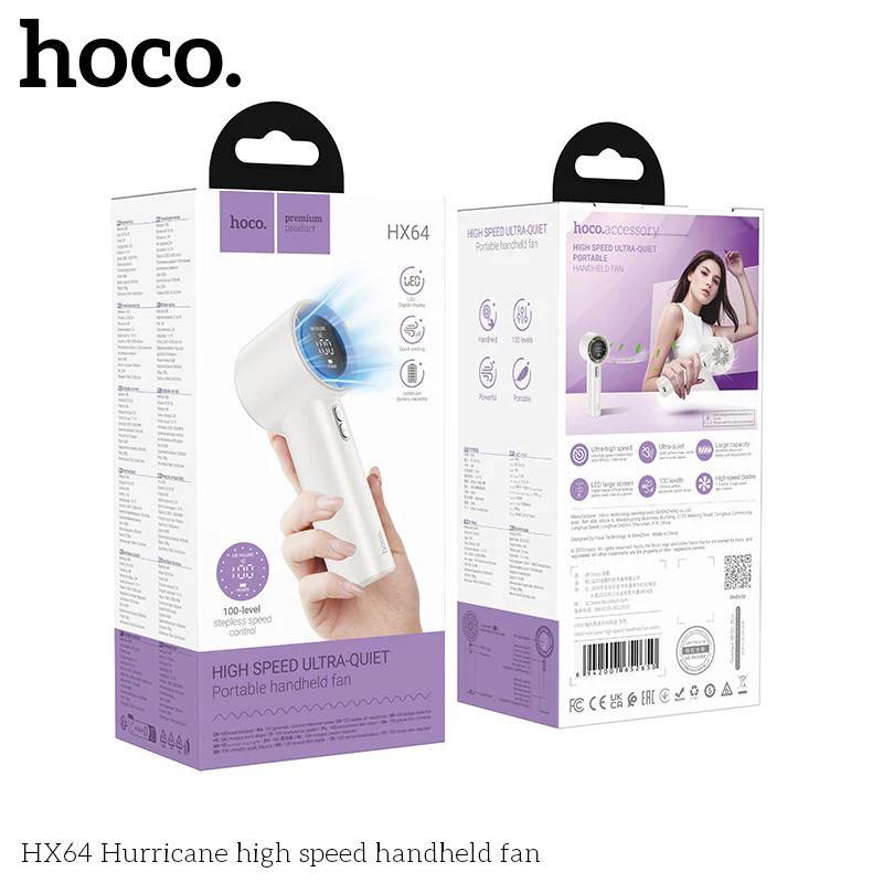 Hoco HX64 Hurricane High-Speed Portable Handheld Fan
