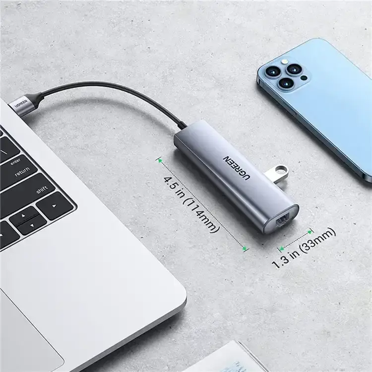 UGREEN CM475 5-in-1 USB Hub with 3 USB 3.0 Ports, RJ45 5V Power Port 20915
