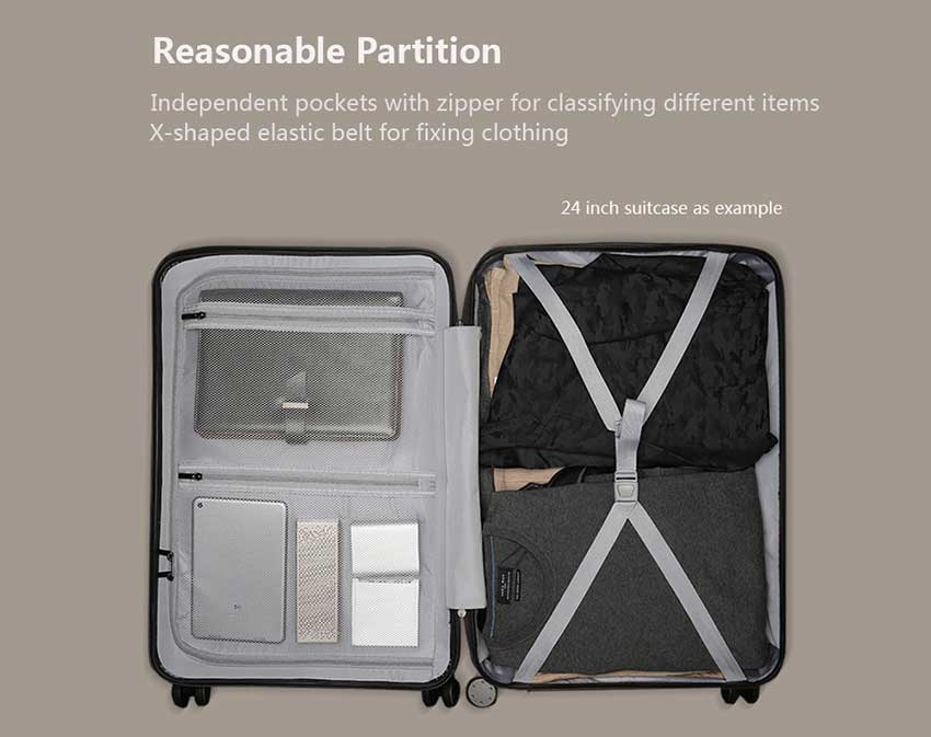 Xiaomi 90 Points 20-Inch Metal Spinner Wheel Carry-On Luggage Suitcase