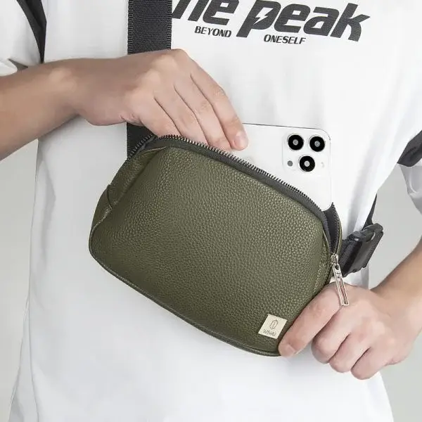 WIWU Lulu Unisex PU Leather Single-Shoulder Casual Crossbody Bag